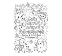100 Cute Kawaii Animal Adventures: Coloring & Activity Book for Kids Ages 3-8 - Fun Scenes, Mazes, Dot-to-Dot, and Color-by-Number