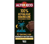 100% Dark Chocolate Tablet-Powerful & Acidulate-Organic & Fair Trade-Dominican Republic-90g