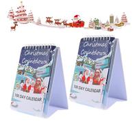 100 Day Christmas Countdown Calendar 2025, 100 Day Christmas Countdown 2025, Countdown Wall Calendar with 100 Days Display, for Home Offices Decors (2pcs)