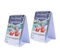 100 Day Christmas Countdown Calendar 2025, Desktop Advent Calendars, Tear off Countdown to Christmas Approaching Calendars, Home Decor Desk Centerpiec (2PCS)