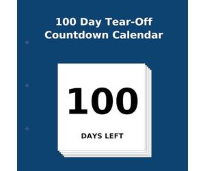100 Day Tear-Off Countdown Calendar