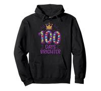 100 Days Brighter School Crown Gems, 100e Jour pour Filles et Enfants Sweat à Capuche
