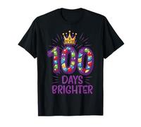 100 Days Brighter School Crown Gems, 100e Jour pour Filles et Enfants T-Shirt