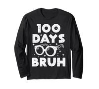 100 Days Bruh Lunettes de Soleil 100e Jour d'école Meme Girls Kids Manche Longue