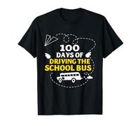 100 Days Driving The School Bus Milestone Humour Design T-Shirt