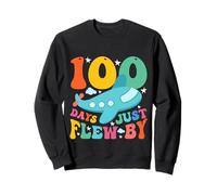 100 Days Just Flew by Avion 100th Day of School Kids Boys Sweatshirt