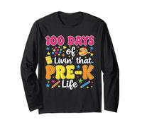 100 Days of Livin That Pre-k Life Enseignants Filles Garçons Manche Longue