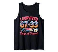 100 Days of School 180 Days I Survived pour Les étudiants et Les Enseignants Débardeur