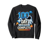100 Days of School Astronaute Space for Boys Kids 100th Day Sweatshirt