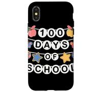 100 Days of School Bannière Pomme Papillon École Enseignant Coque pour iPhone X/XS