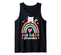 100 Days of School Chaton Arc-en-Ciel Smarter 100th Day Girl Débardeur