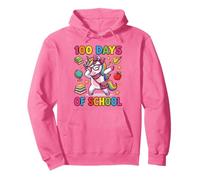 100 Days of School Dabbing Licorne Léopard Coquette Bow Girl Sweat à Capuche