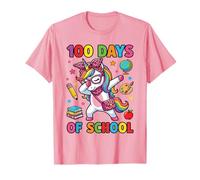 100 Days of School Dabbing Licorne Léopard Nœud pour enseignantes T-Shirt