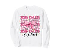 100 Days of School Girl Coquette Bow Mignon Crayon Rose Pastel Sweatshirt