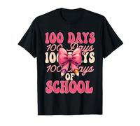 100 Days Of School Girls Coquette Bow T-Shirt