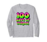 100 Days of School Graffiti Rose Vert Manche Longue