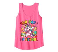 100 Days of School Licorne Dabbing Coquette Bow Salle de Classe Débardeur