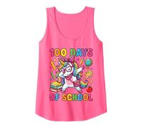 100 Days of School Licorne Dabbing Coquette Bow Salle de Classe Débardeur