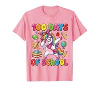 100 Days of School Licorne Dabbing Cute Girls Coquette Bow T-Shirt
