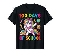 100 Days of School Licorne Dabbing Cute Girls Coquette Bow T-Shirt