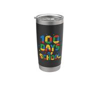 100 Days Of School Master Builder Brique pour enfants Gobelet isotherme en acier inoxydable double paroi