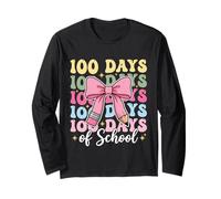 100 Days of School Mignon Rose Coquette Noeud Crayon Filles Enfants Manche Longue