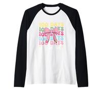 100 Days of School Mignon Rose Coquette Noeud Crayon Filles Enfants Manche Raglan