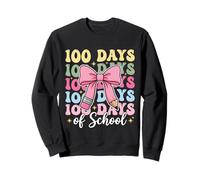 100 Days of School Mignon Rose Coquette Noeud Crayon Filles Enfants Sweatshirt