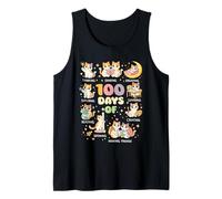 100 Days of School Smarter Mignon Chaton Enseignant Bookish Débardeur