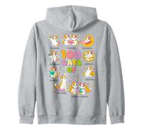 100 Days of School Smarter Mignon Chaton Enseignant Bookish Sweat à Capuche
