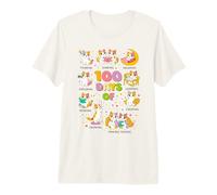 100 Days of School Smarter Mignon Chaton Enseignant Bookish T-Shirt Haut de Gamme