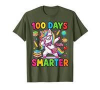100 Days of School Smarter Nœud Licorne léopard T-Shirt