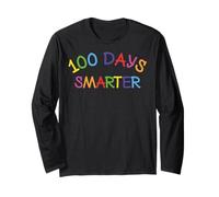 100 Days of School Teacher Kids 100th Day Smarter Manche Longue