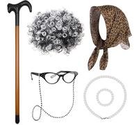 100 Days School Event Girls Granny Costume Old Lady Make Up Realistic Clothing For Theme Parties And Cosplay Kids Role Play Costume