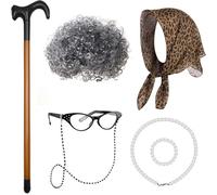 100 Days School Event Girls Granny Costume Old Lady Make Up Realistic Clothing For Theme Parties And Cosplay Kids Role Play Costume