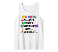 100 Days Smarter Kinder Stronger Brighter Smarter Débardeur