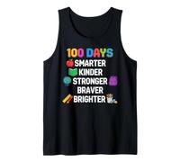 100 Days Smarter Kinder Stronger Brighter Smarter Débardeur