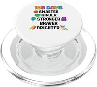 100 Days Smarter Kinder Stronger Brighter Smarter PopSockets PopGrip pour MagSafe