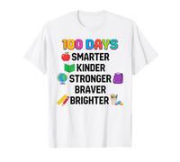 100 Days Smarter Kinder Stronger Brighter Smarter T-Shirt