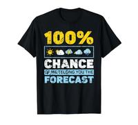 100% de Chance Que Je Vous dise la météo T-Shirt Graphique avec Valeur, Homme, Noir, M