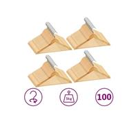 100-delige Kledinghangerset anti-slip hardhout289913