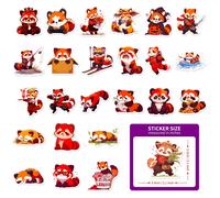 100 Dessin Animé Panda Rouge Dessin Animé Panda Rouge Autocollants Nouveaux Animaux Mignons Panda Rouge Panda Rouge Dessin Animé Autocollants A7262