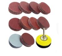 100 Disques abrasifs 50mm Disque de poncage polissage + 1 Plateau à poncer polir pour Perceuse papier verre grain 80 100 180 240 60