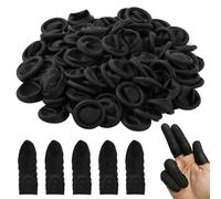 100 Doigts en Latex, Embouts Antistatiques pour Doigts, Protection Bout des Doigts avec Pointe Mate, Doigtier pour Doigts Blessés, Capsules Étanches pour Manucure Bricolage Nettoyage