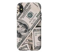 100 Dollar Bill Argent Devise US Cash Entrepreneur Finance Coque pour iPhone X/XS