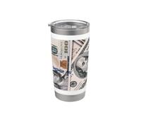 100 Dollar Bill Argent Devise US Cash Entrepreneur Finance Gobelet isotherme en acier inoxydable double paroi