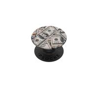 100 Dollar Bill Argent Devise US Cash Entrepreneur Finance PopSockets PopGrip Adhésif