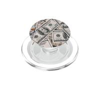 100 Dollar Bill Argent Devise US Cash Entrepreneur Finance PopSockets PopGrip pour MagSafe