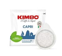 100 Dosettes Papier Compostable Café Kimbo Mélange Capri Goût Profond Et Intenso