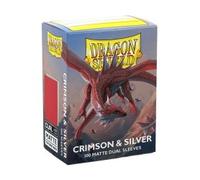 Dragon Shield – Matte Dual Crimson & Silver (100)